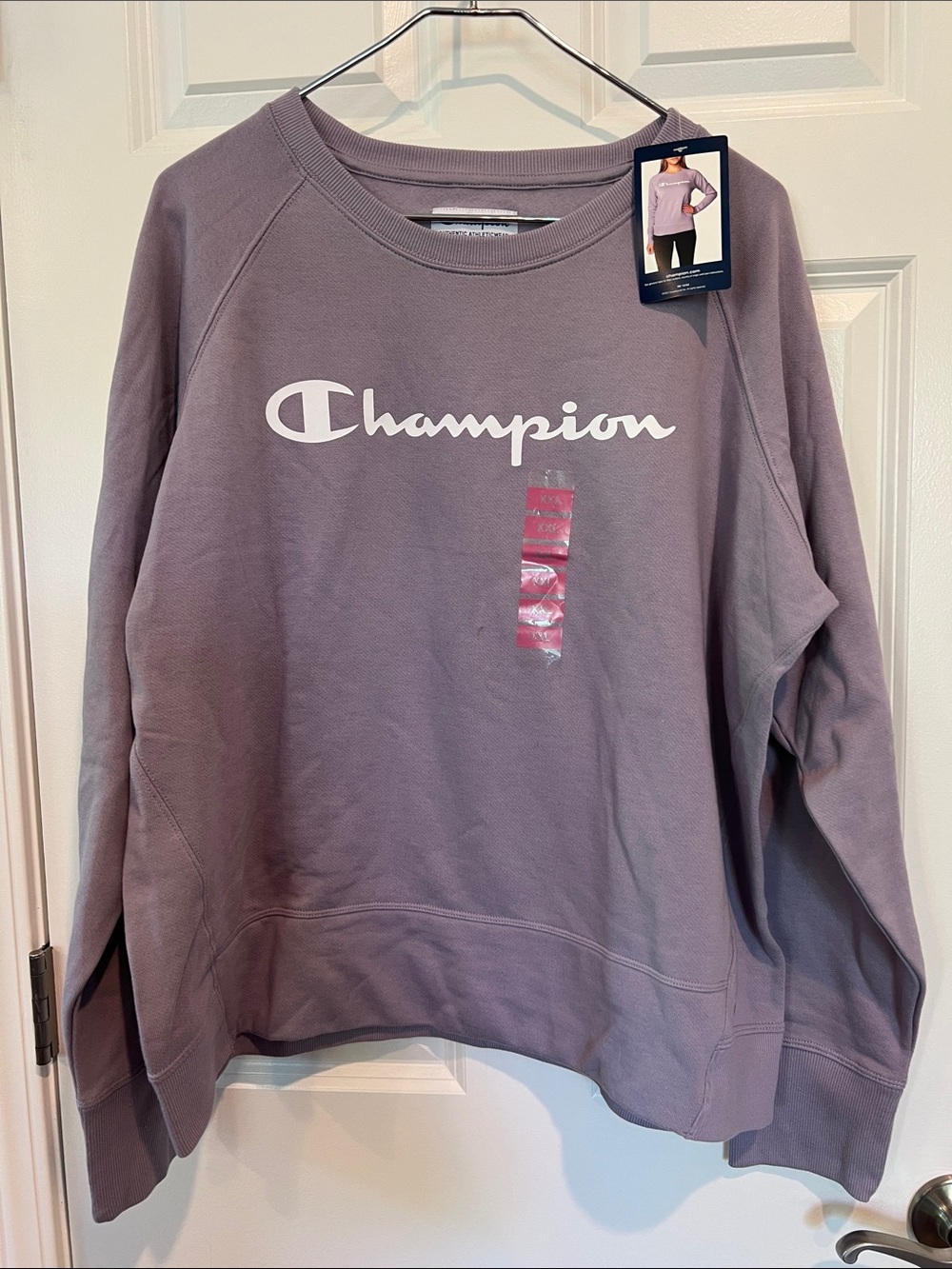 Champion Women's Crewneck Sweatshirt - Lavender Purple - Size XXL